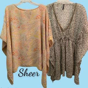 HUNKEMOLLER + SUSAN Graver SHEER Cover Up Top Set